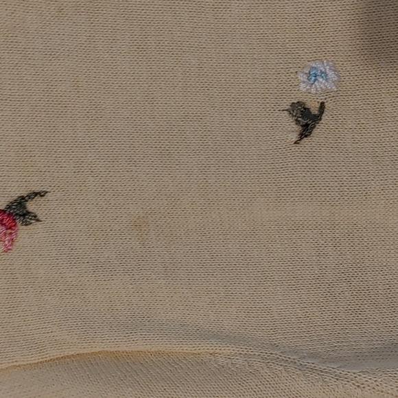 Vintage Floral Yellow Sundress Dress *Flawed Cardigan* Y2K (See Measurements) 90 - Picture 10 of 12